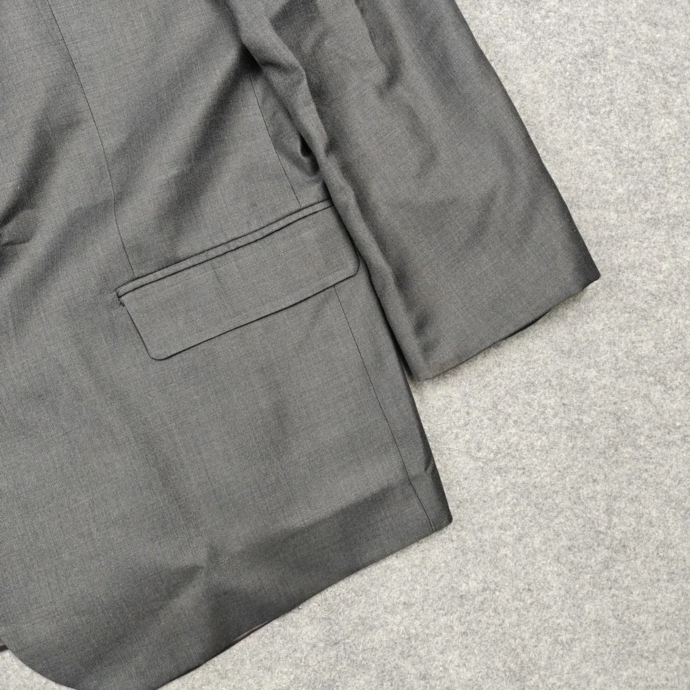 Michael Kors Suit Jacket Mens 50R Gray Polyester Two Button Classic Fit